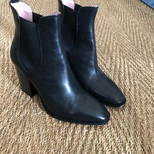 Zara High Heeled Leather Ankle Boot
